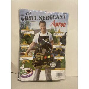 Camouflage Grill Seargent Apron Mens One Size Fits All Outdoors Cooking Chef